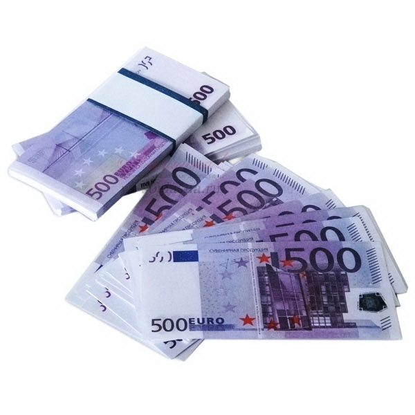 картинка Шуточные купюры - "бабки" 500 евро (пачка 100 шт) от магазина Смехторг