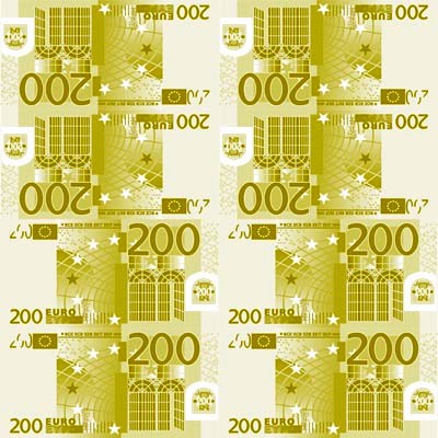 Салфетки "Пачка денег 200 евро"