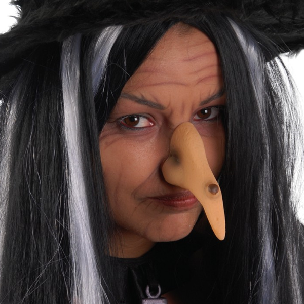 картинка Карнавальный нос бабы яги на резинке /нос ведьмы от магазина Смехторг