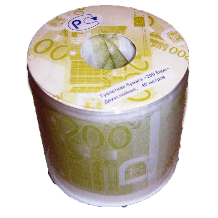 Туалетная бумага  "200 евро" в подарочной уп-ке 