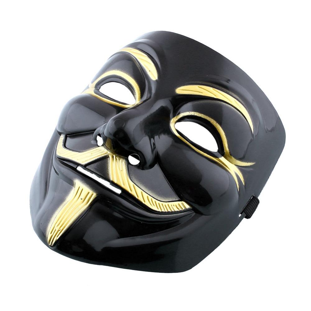 картинка Карнавальная маска "Гай Фокс" черный , пластик от магазина Смехторг