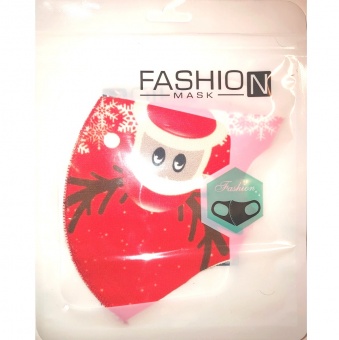 картинка Маска - повязка для лица с принтом, Новогодняя от магазина Смехторг