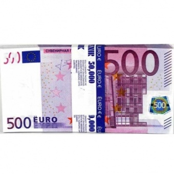 картинка Шуточные купюры - "бабки" 500 евро (пачка 100 шт) от магазина Смехторг